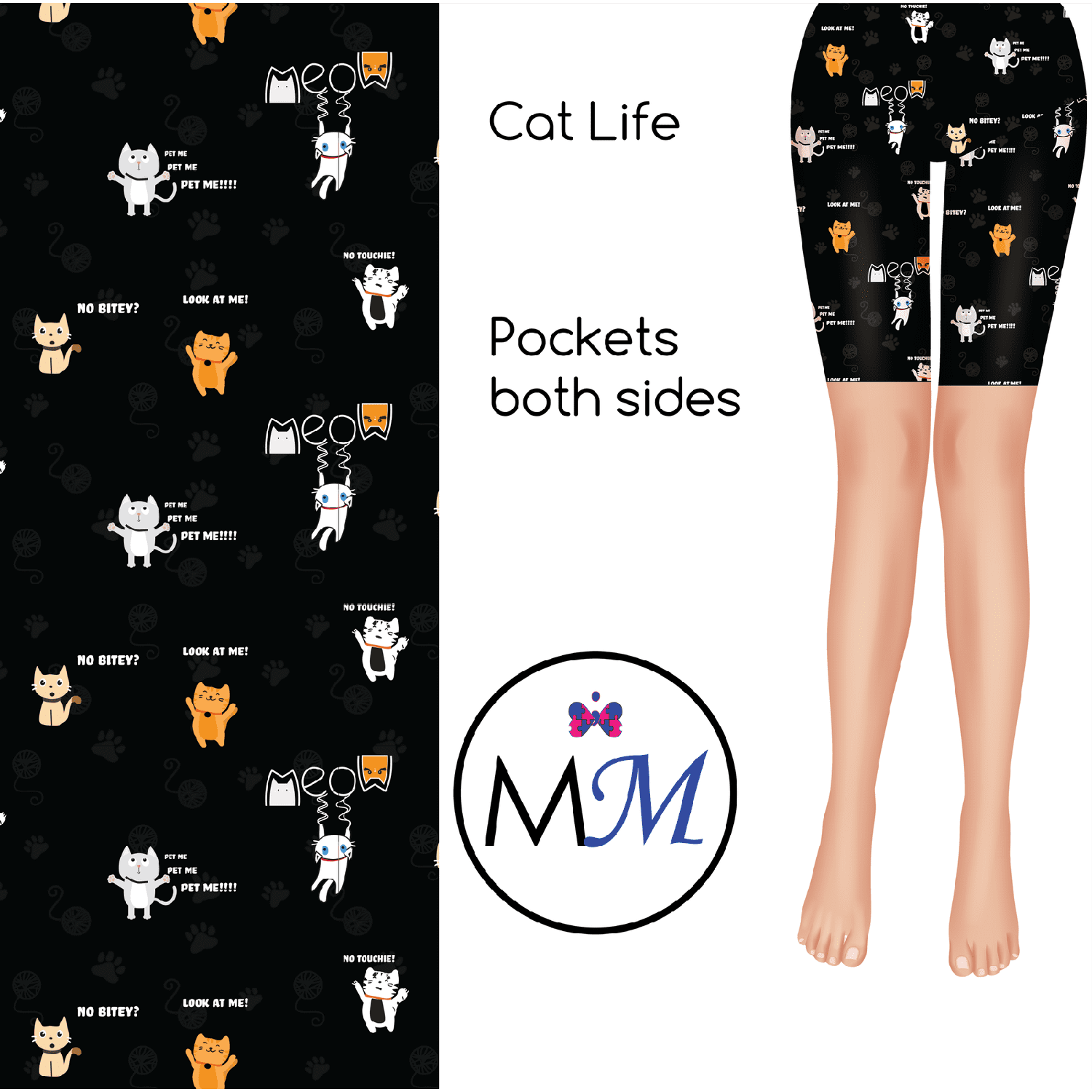 Cat Life Custom Biker Shorts MM