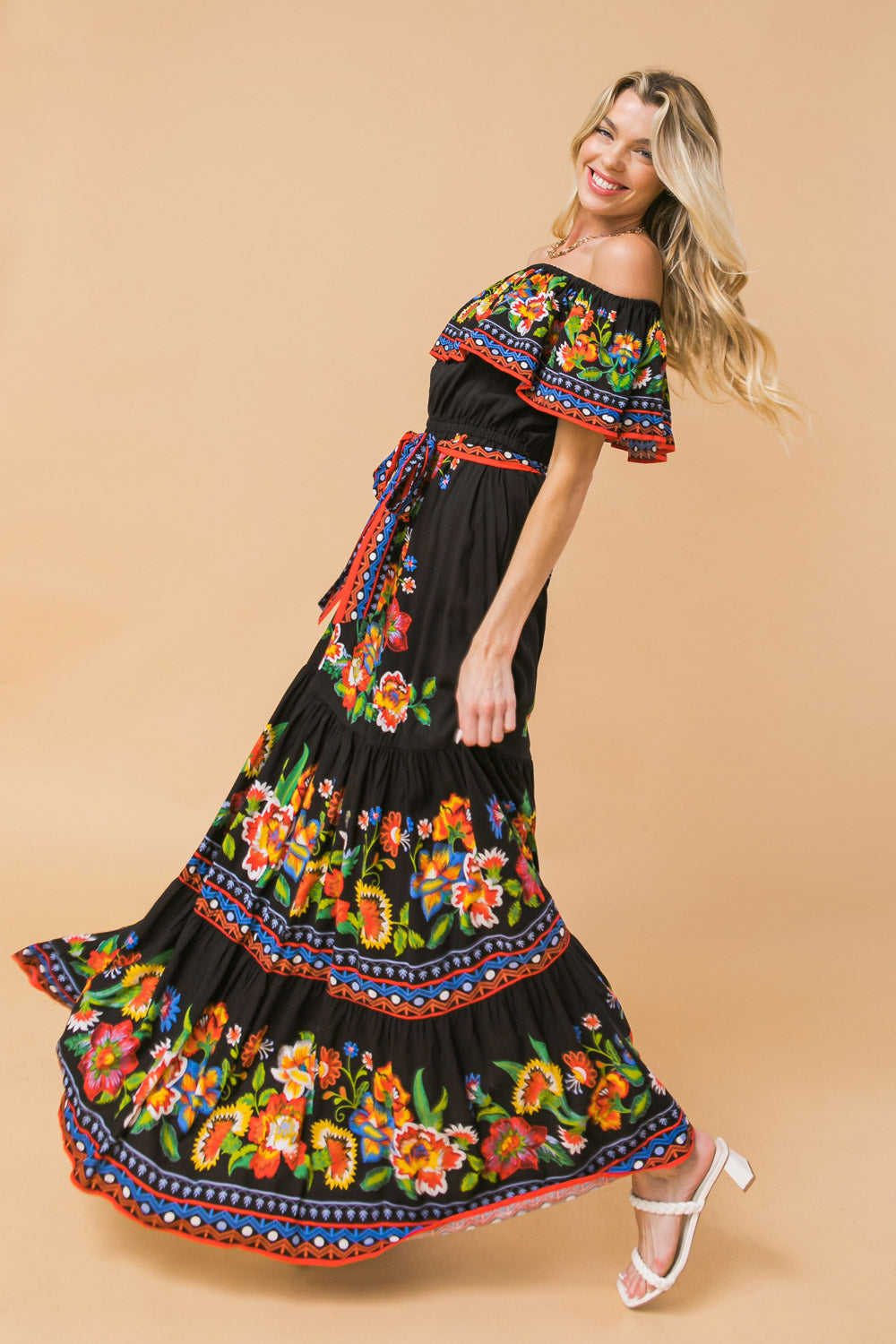 POETIC LOVE PRINT MAXI DRESS Flying Tomato