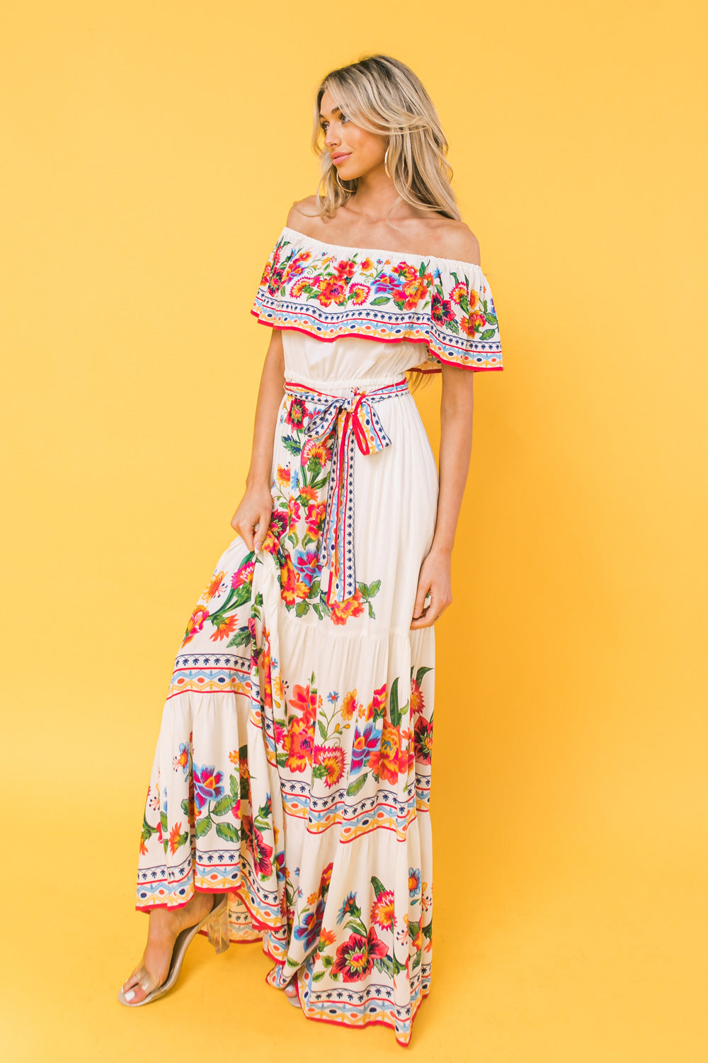 POETIC LOVE PRINT MAXI DRESS Flying Tomato
