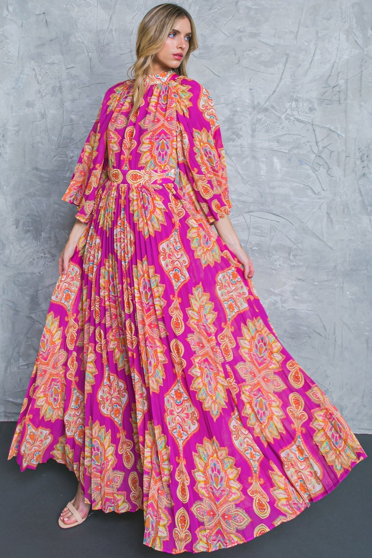 COVERED BY LOVE WOVEN MAXI DRESS Flying Tomato