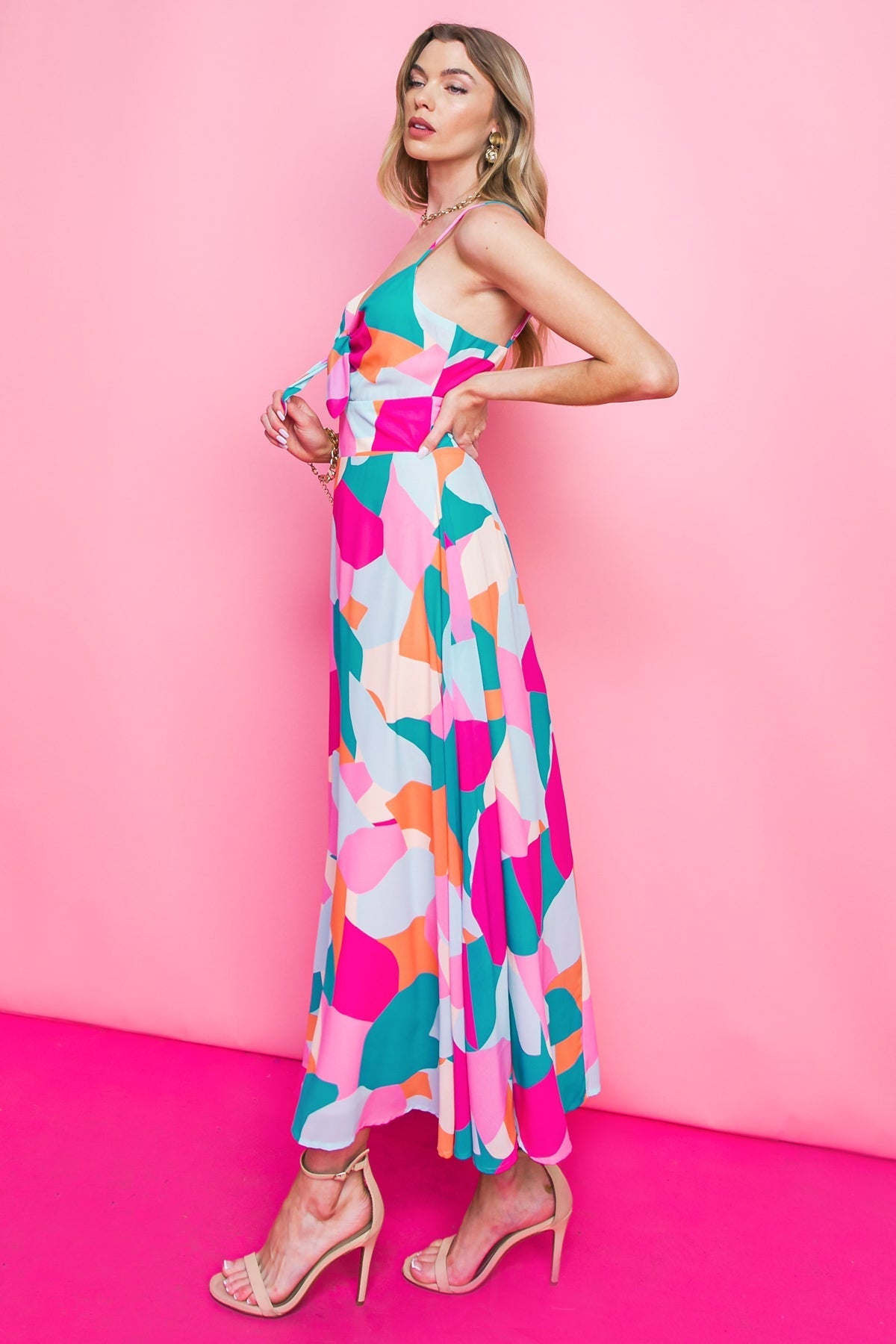 BLUE OCEAN BEACH WOVEN MIDI DRESS Flying Tomato