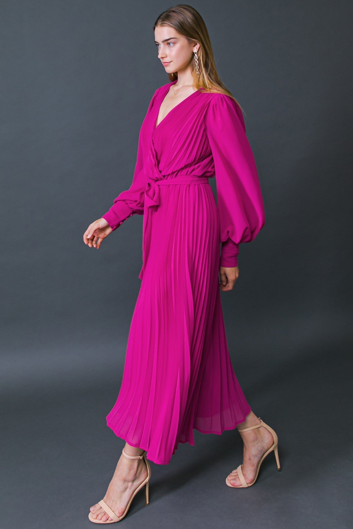 CHARMING FAVORITE WOVEN MIDI DRESS Flying Tomato