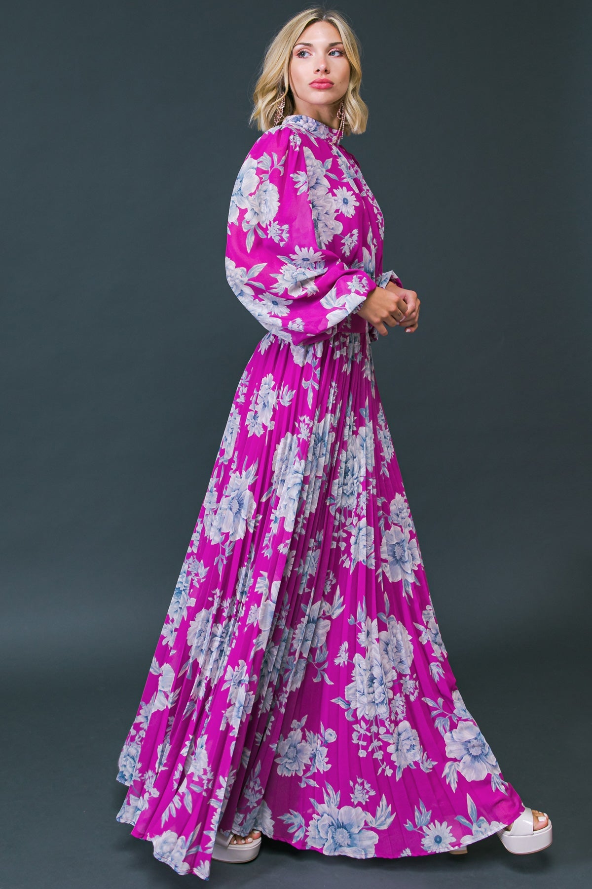 INTOXICATING AURA FLORAL WOVEN MAXI DRESS