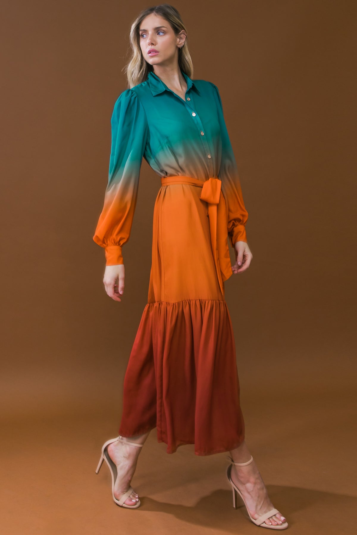 SHOW STOPPER WOVEN MIDI DRESS Flying Tomato