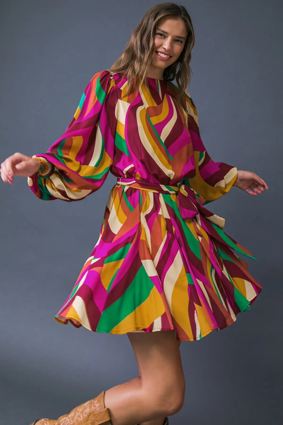 KEEP ON MOVING WOVEN MINI DRESS Flying Tomato