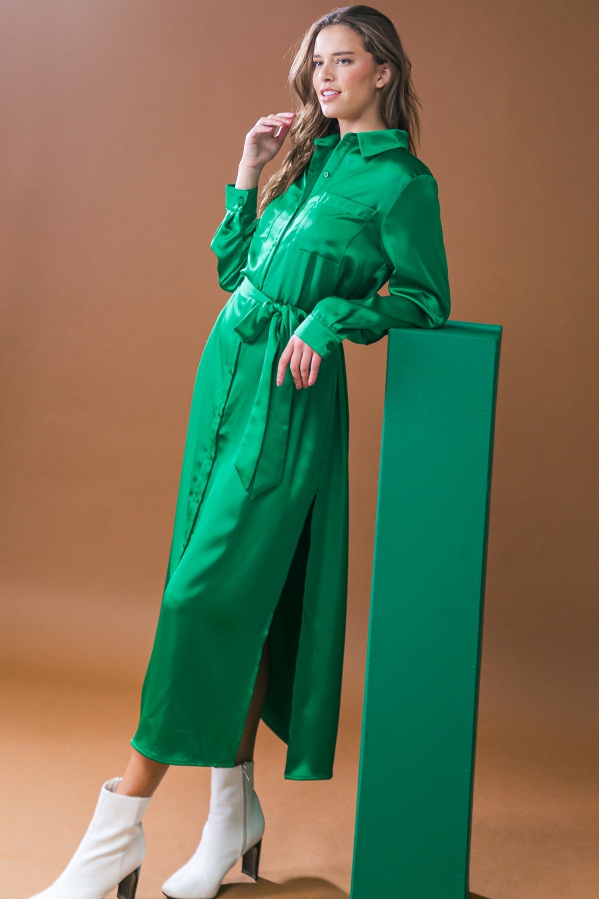 IT'S YOUR PLACE WOVEN MIDI DRESS Flying Tomato