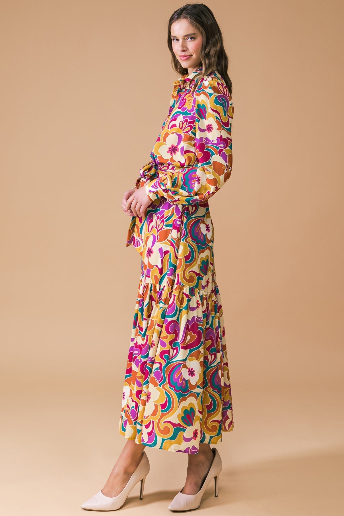 MY EYES ON YOU WOVEN MIDI DRESS Flying Tomato