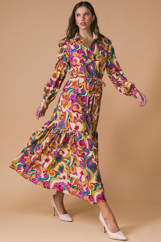 MY EYES ON YOU WOVEN MIDI DRESS Flying Tomato