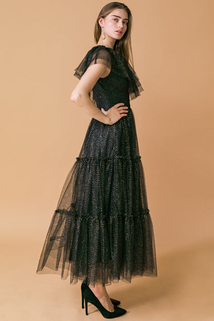 GET TO THE POINT TULLE MIDI DRESS