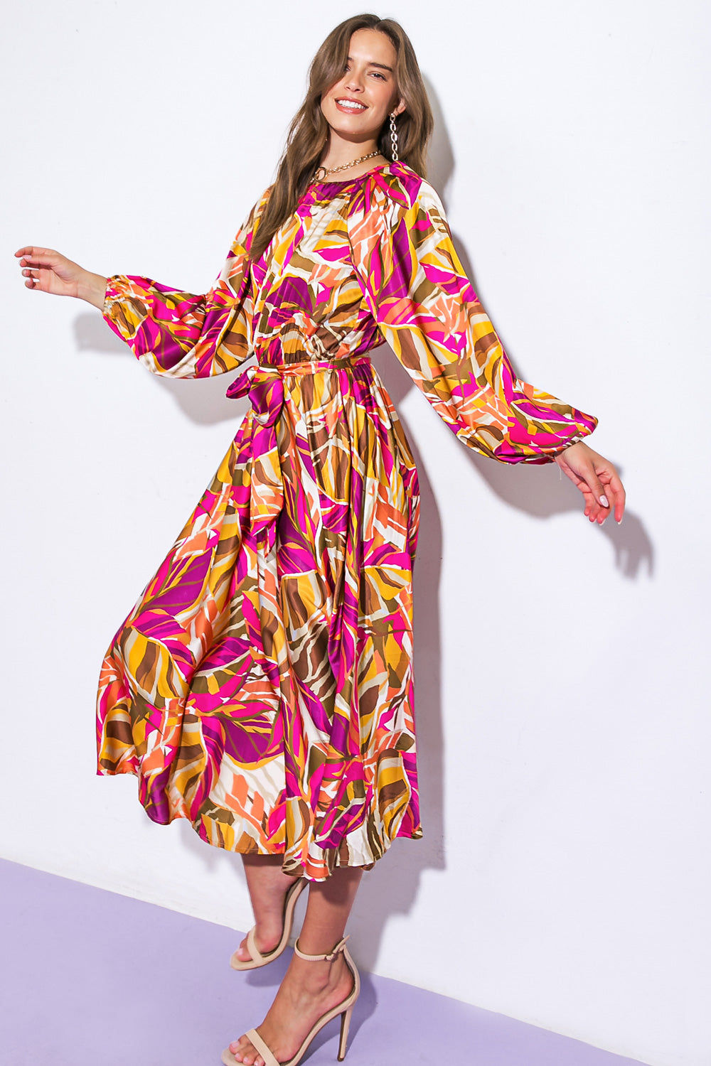 SEARCHING FOR THE ONE WOVEN MIDI DRESS Flying Tomato