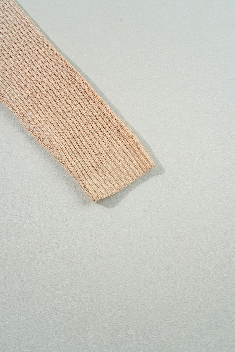 Side Slit Round Neck Long Sleeve Sweater - Love Salve 