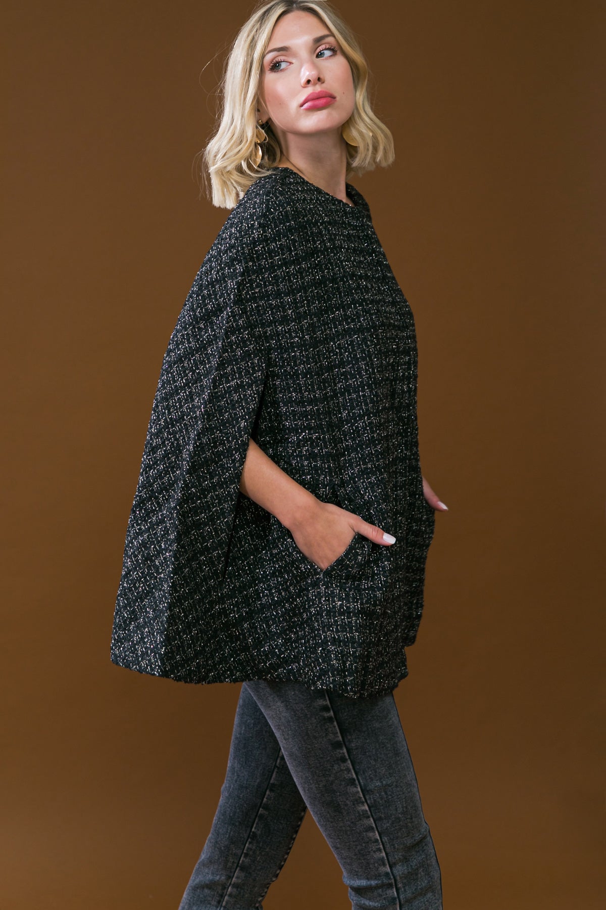 SUNSET DANCE TWEED CAPELET Flying Tomato