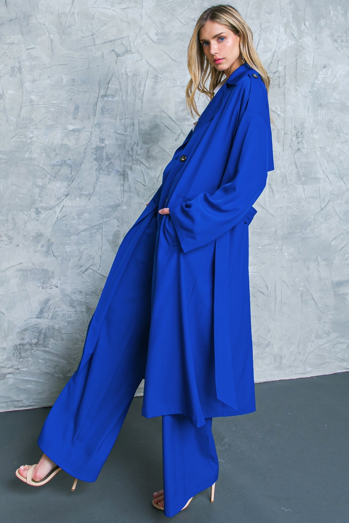 BOSS BABE WOVEN TRENCH COAT Flying Tomato