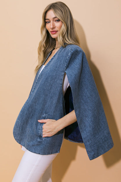 FORGOTTEN ROMANCE DENIM CAPELET