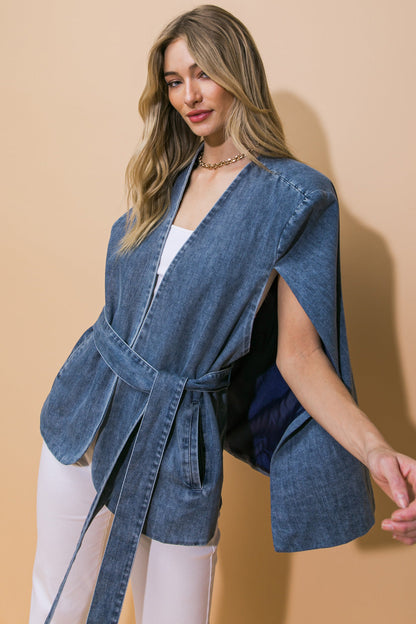 FORGOTTEN ROMANCE DENIM CAPELET