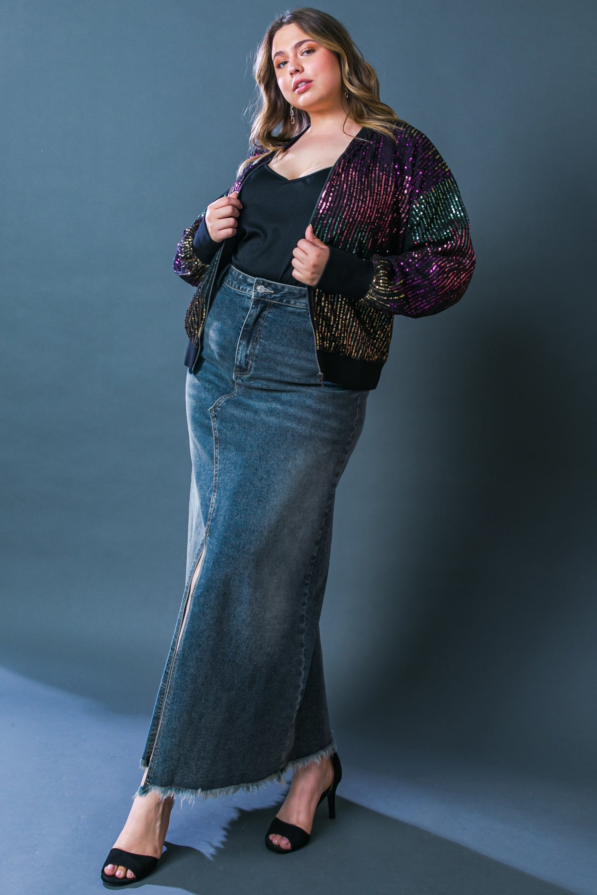 ENTERTAIN ME SEQUIN BOMBER JACKET Flying Tomato