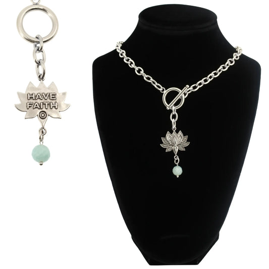 Have Faith Lotus Choker Necklace Katia Designs