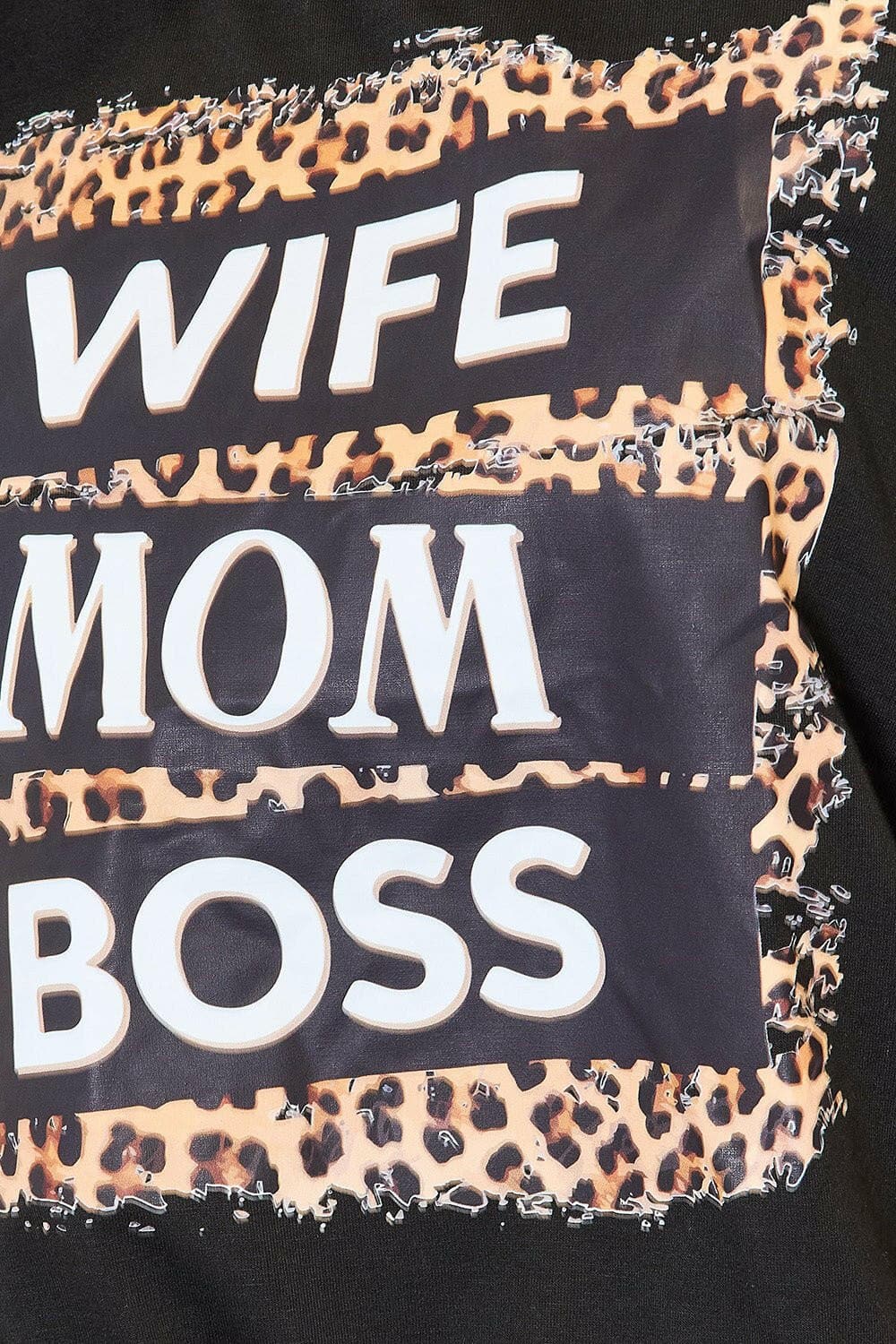 Simply Love WIFE MOM BOSS Leopard Graphic T-Shirt - Love Salve