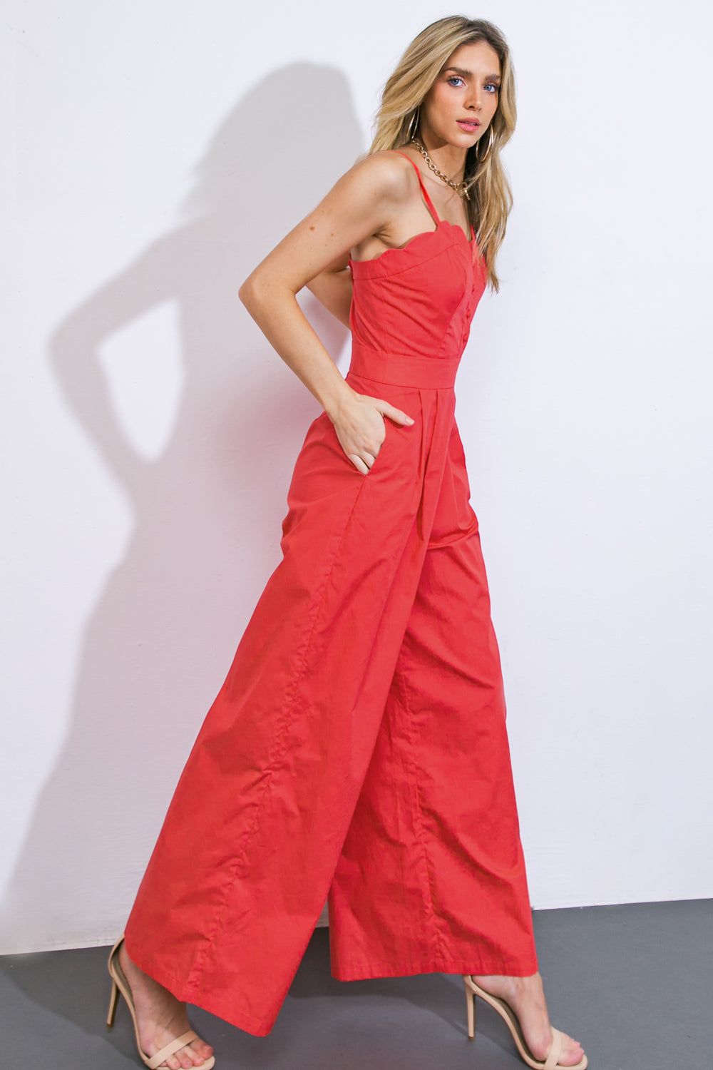 A BEAUTIFUL FEELING WOVEN JUMPSUIT Flying Tomato