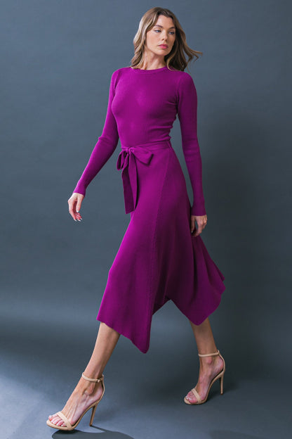 COMFORT ZONE SWEATER MIDI DRESS