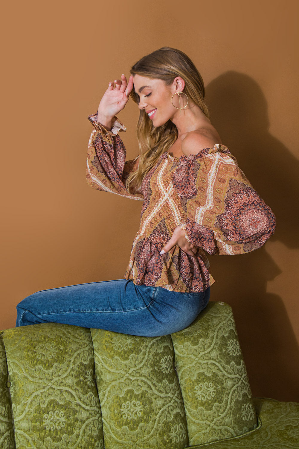 BOHO RAINBOW WOVEN TOP Flying Tomato