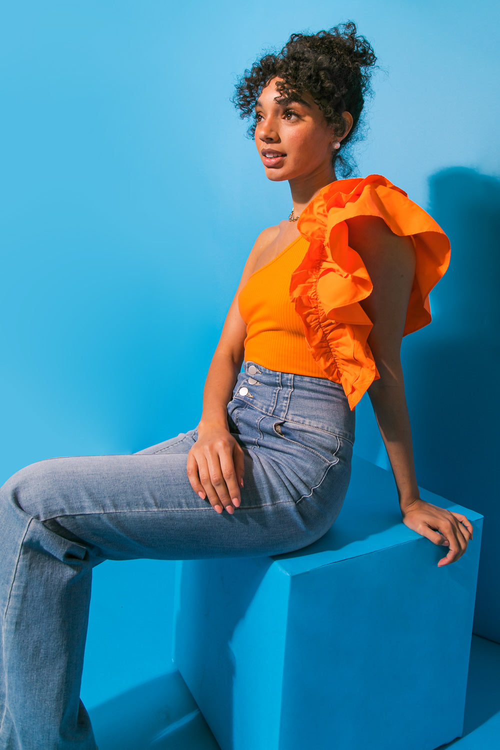 DREAMWORLD OFF THE SHOULDER WOVEN BODYSUIT Flying Tomato