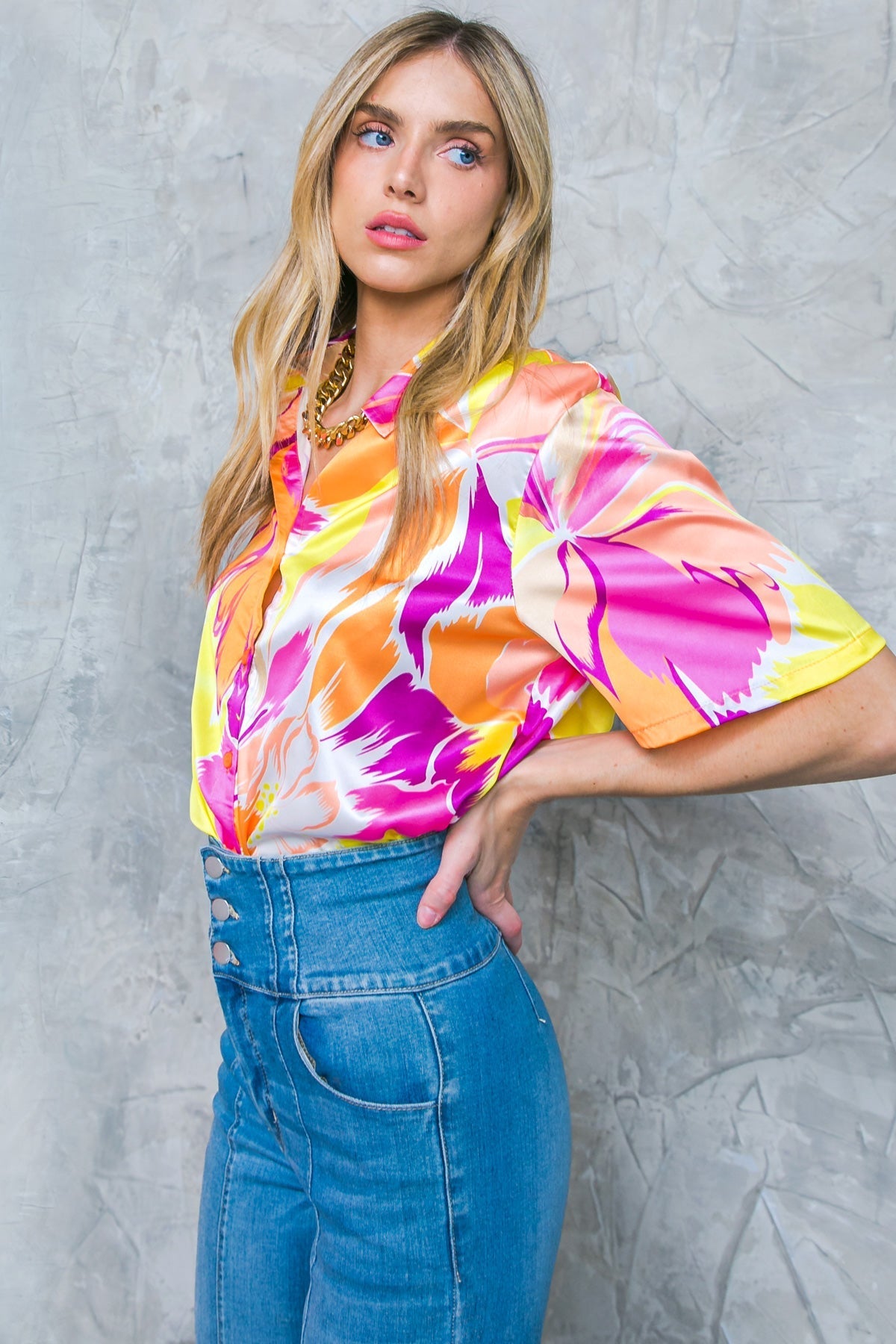 HELLO AROHA WOVEN TOP Flying Tomato