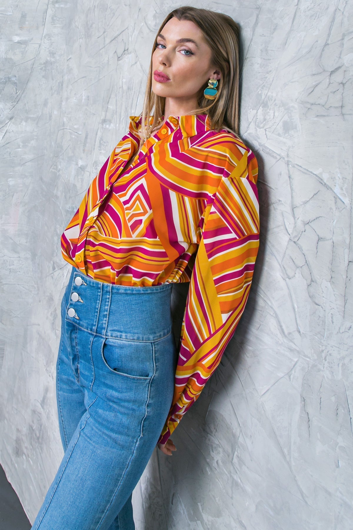 LIVELY CHAM WOVEN TOP Flying Tomato