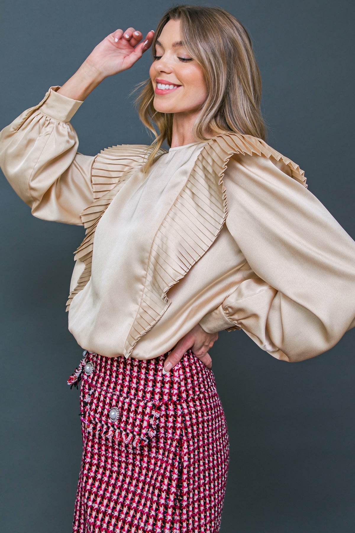 THINK OF ME WOVEN TOP Flying Tomato