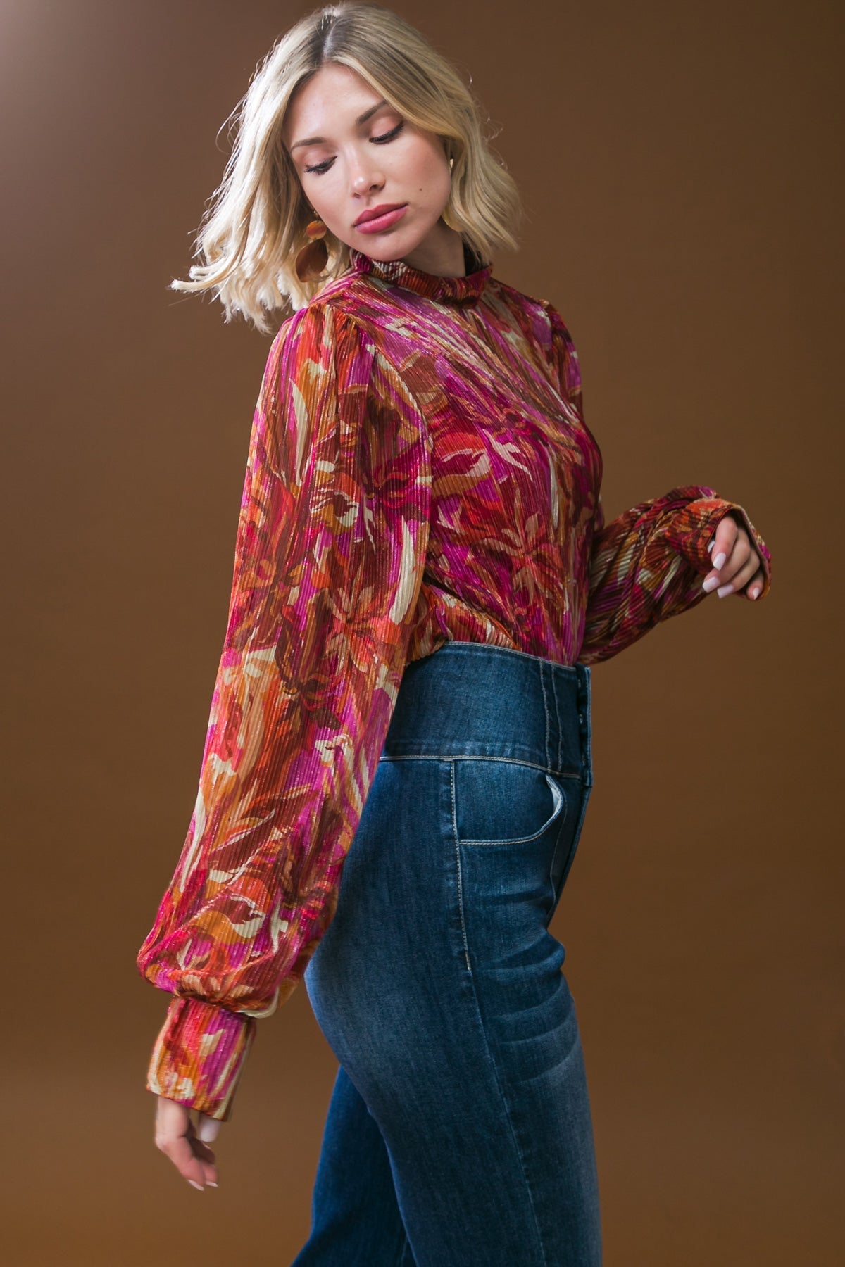 CRUSHING ON YOU WOVEN TOP Flying Tomato