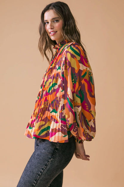 ELEVATE YOUR STYLE RUFFLED WOVEN TOP