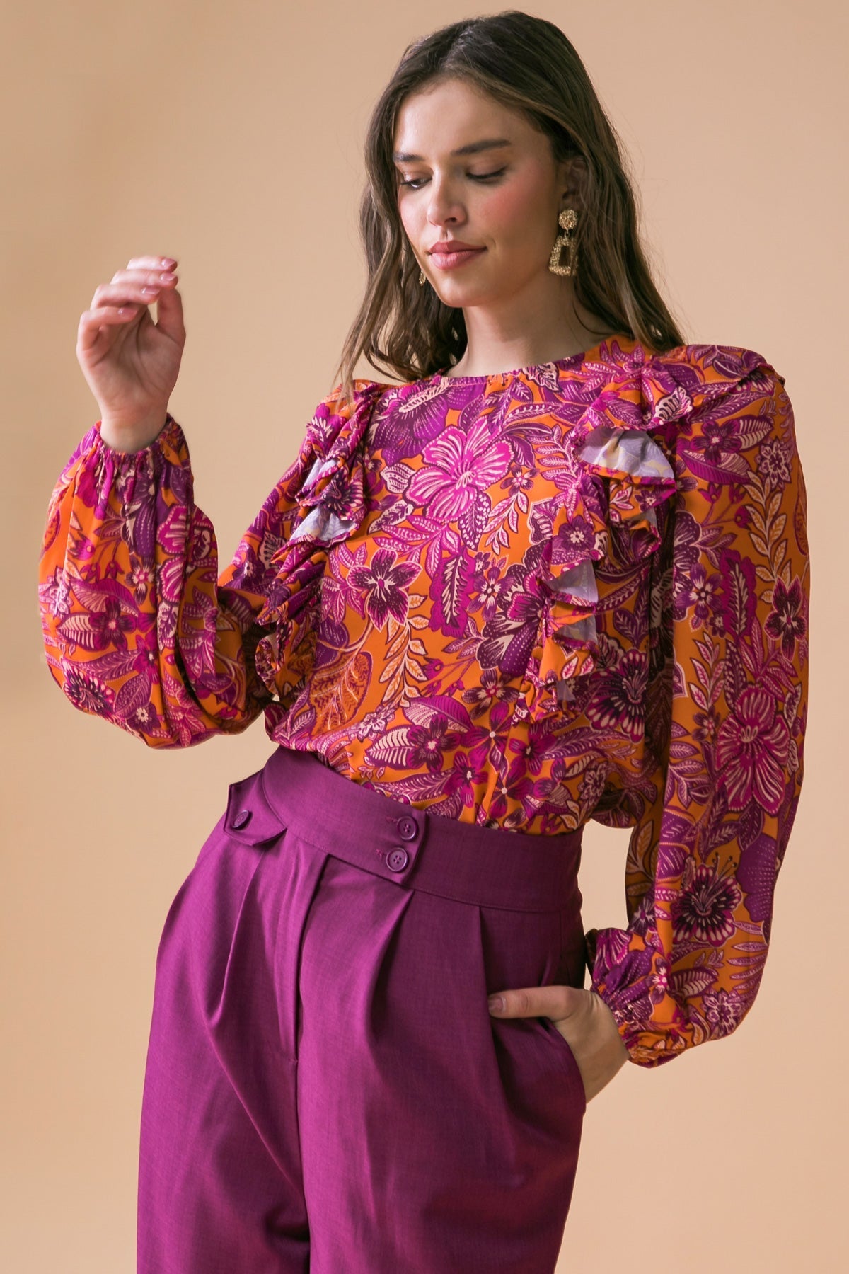 READY FOR WHAT'S NEXT WOVEN TOP Flying Tomato