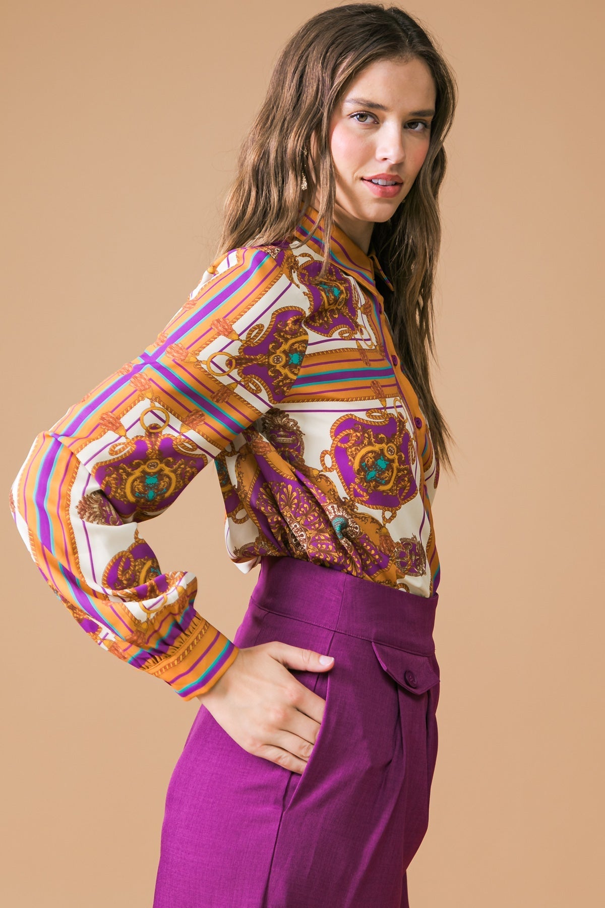 MAKE TODAY GREAT WOVEN TOP Flying Tomato