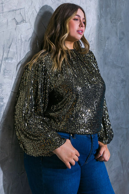 SPARKLING MEMORIES SEQUIN TOP