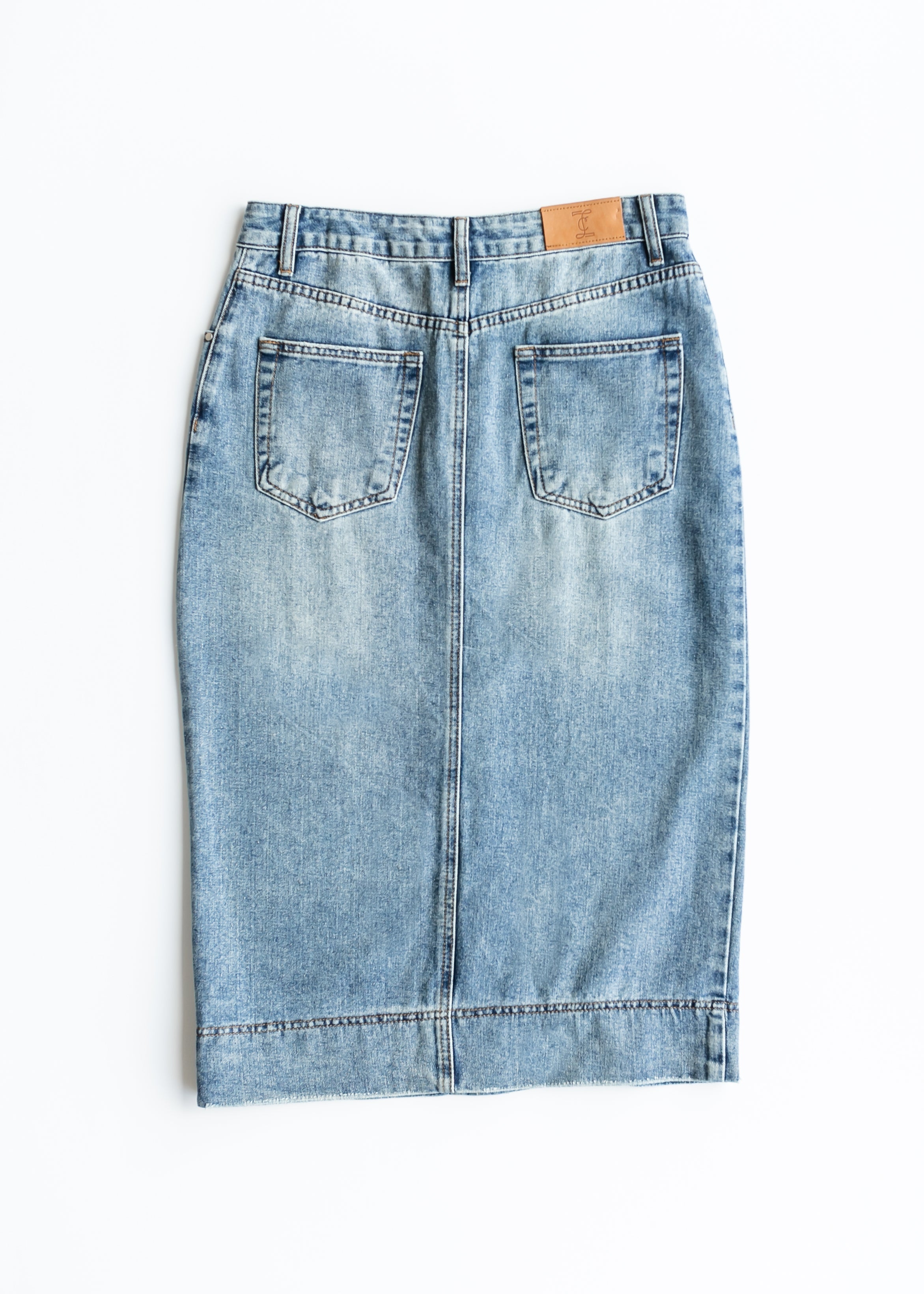 Skylar Button Front Midi Skirt Inherit Co.