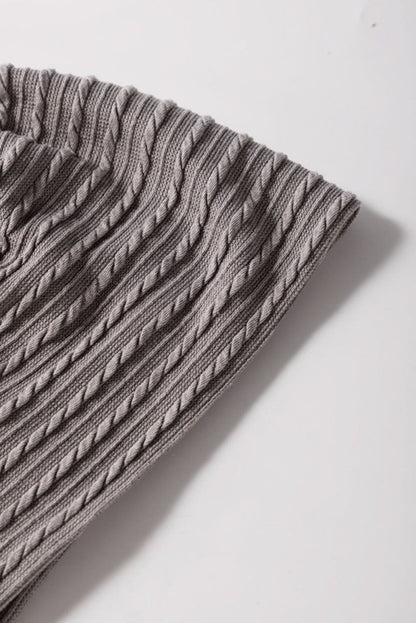 Sleet Solid Color Textured Flutter Sleeve Top - Love Salve 