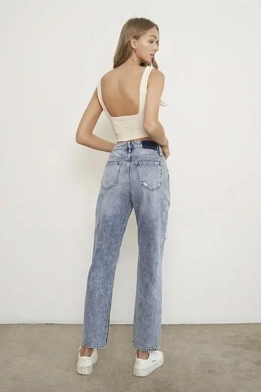 SLIM BOYFRIEND JEANS - Love Salve 