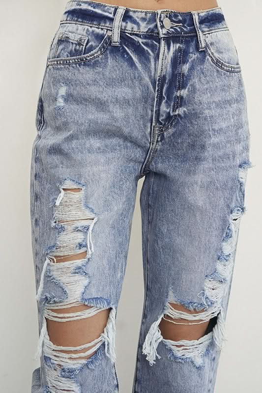 SLIM BOYFRIEND JEANS - Love Salve 
