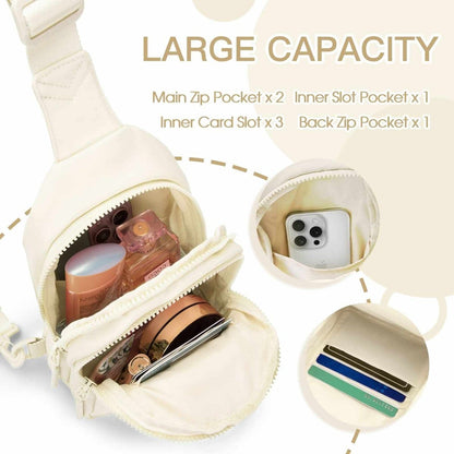 Small Initial Sling Bag Crossbody Bag Fanny Pack for Girls Women Cute Chest Bag Cross Body Bag Personalized Gift - Love Salve 