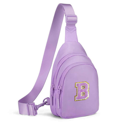 Small Initial Sling Bag Crossbody Bag Fanny Pack for Girls Women Cute Chest Bag Cross Body Bag Personalized Gift - Love Salve 