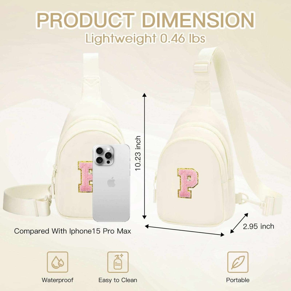 Small Initial Sling Bag Crossbody Bag Fanny Pack for Girls Women Cute Chest Bag Cross Body Bag Personalized Gift - Love Salve 