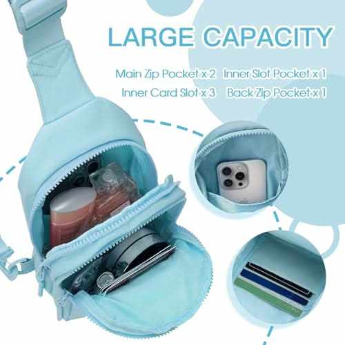 Small Initial Sling Bag Crossbody Bag Fanny Pack for Girls Women Cute Chest Bag Cross Body Bag Personalized Gift - Love Salve 