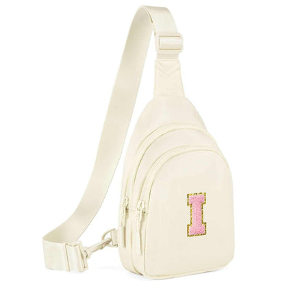 Small Initial Sling Bag Crossbody Bag Fanny Pack for Girls Women Cute Chest Bag Cross Body Bag Personalized Gift - Love Salve 