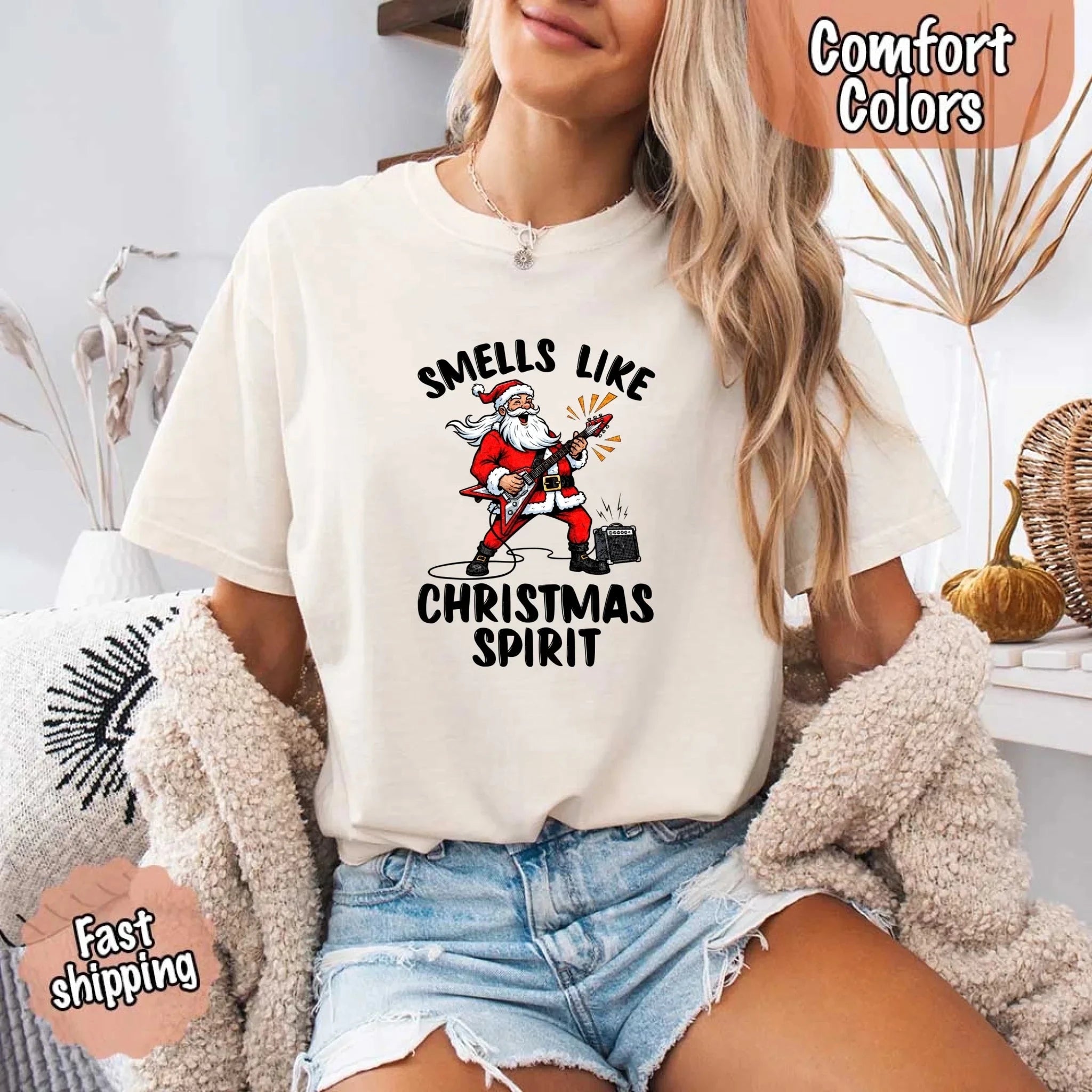 Smells Like Christmas Spirit Funny Santa Tee Shirt Adorb Custom Tees