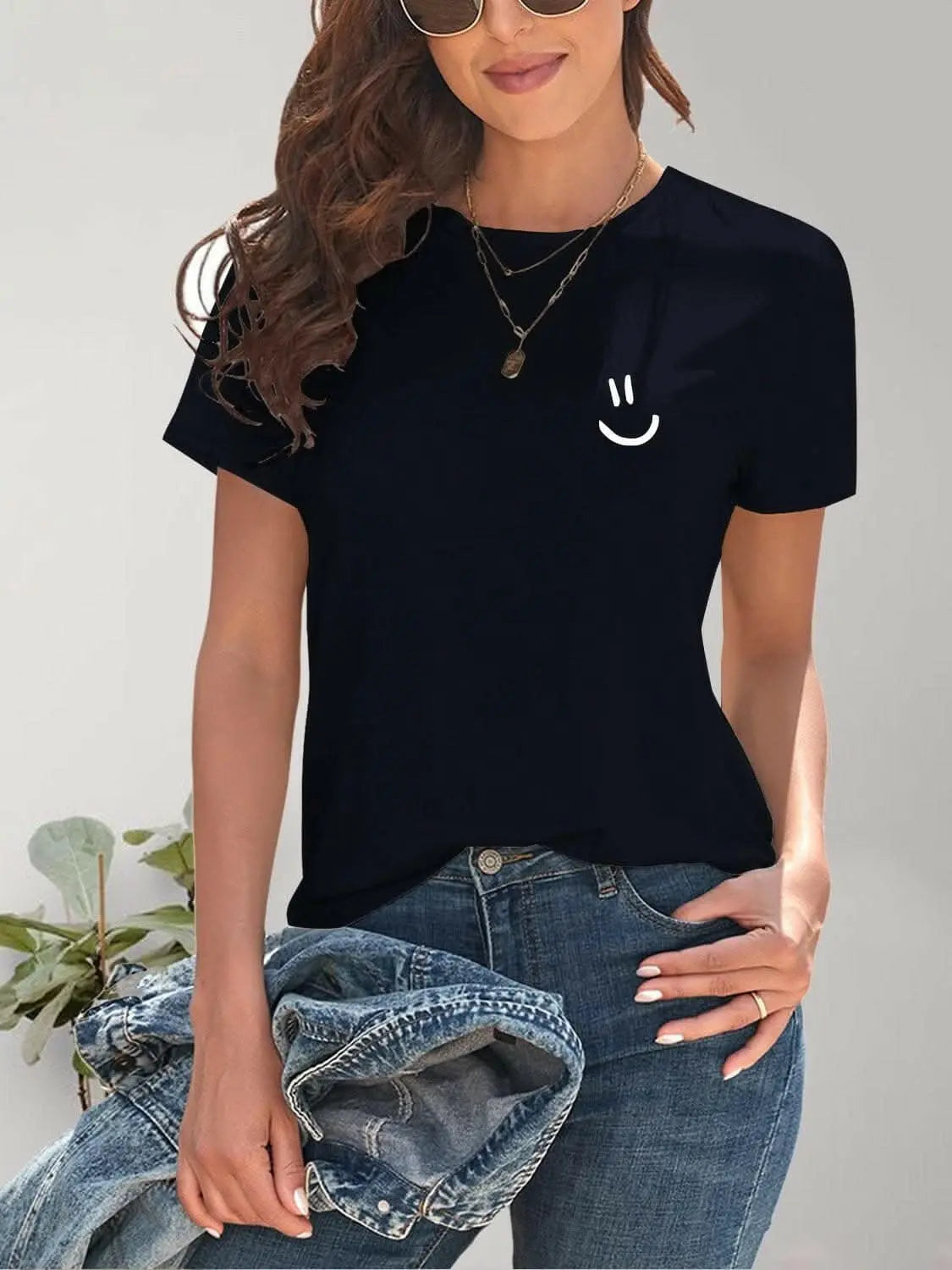 Happy Face Crew Neck Tee - Love Salve 
