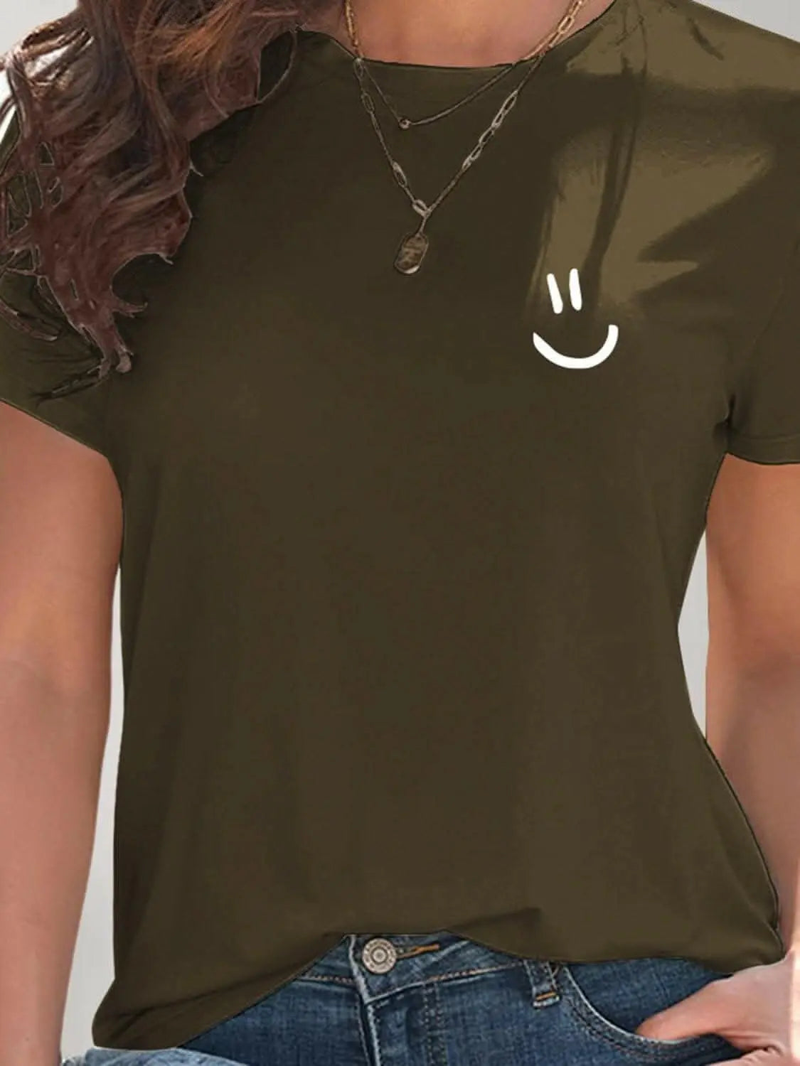 Happy Face Crew Neck Tee - Love Salve 
