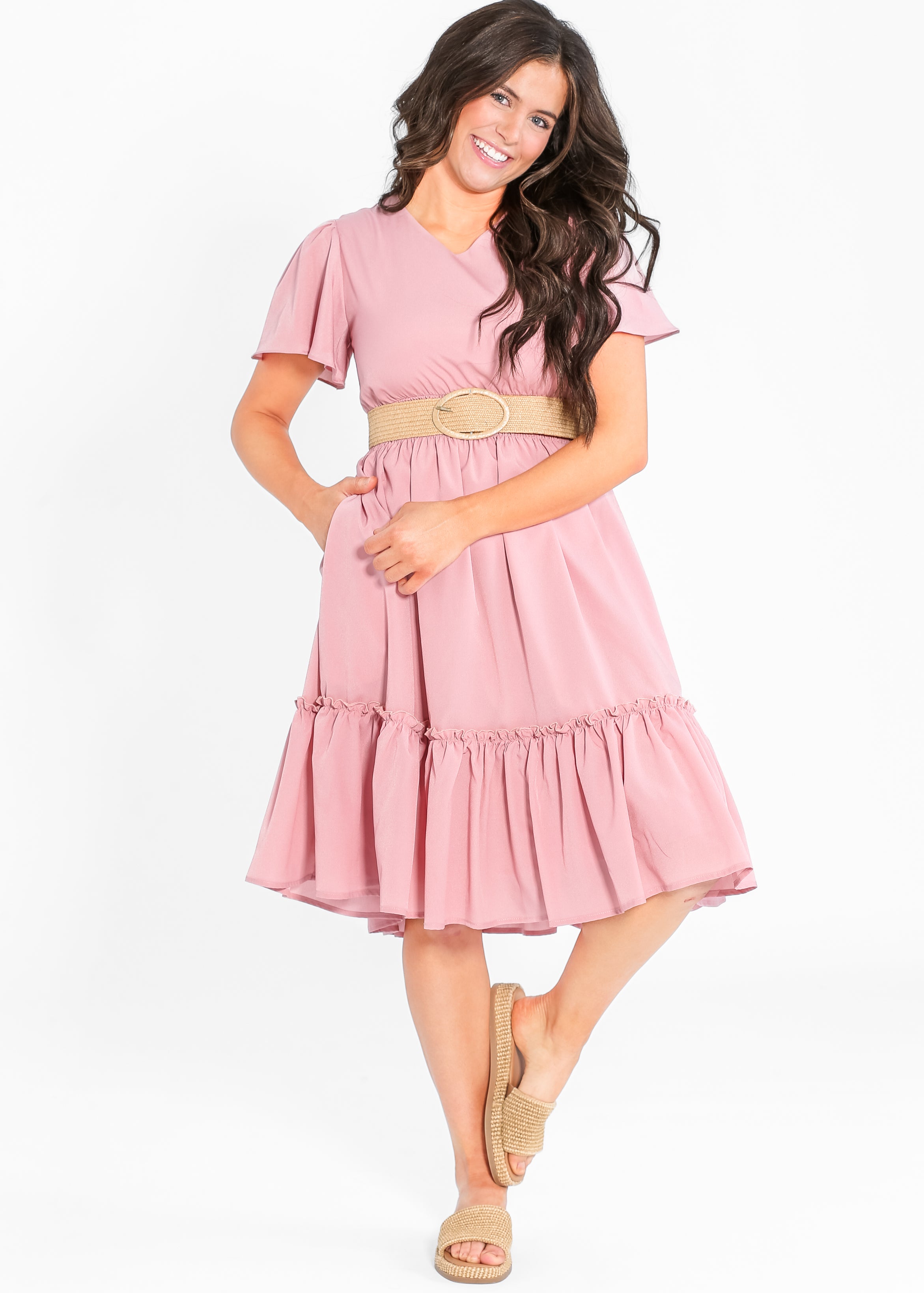 Sophie V-Neck Midi Dress - FINAL SALE Inherit Co.