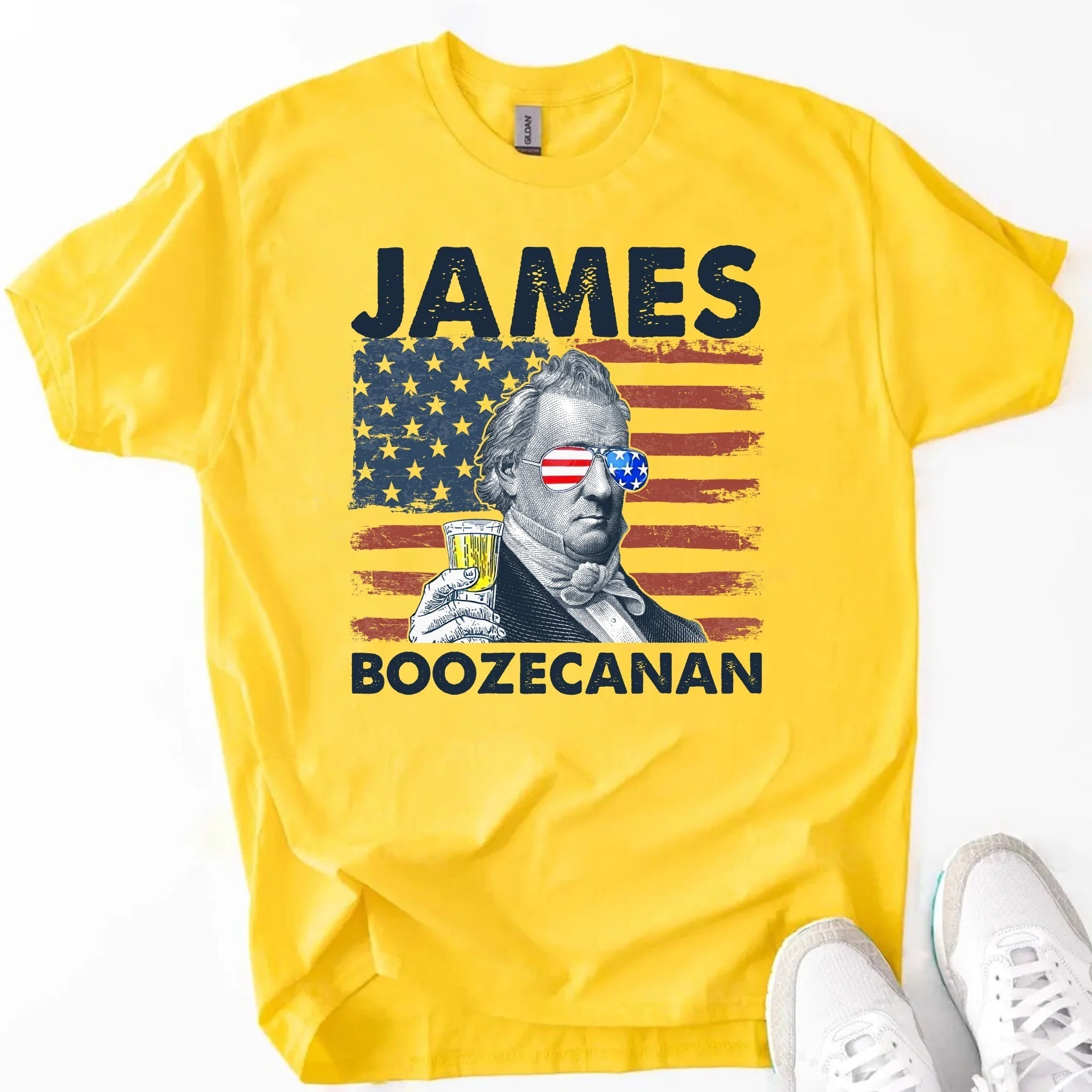 James Boozecanan 4th of July Shirt – Funny Presidential Drinking Tee Adorb.co