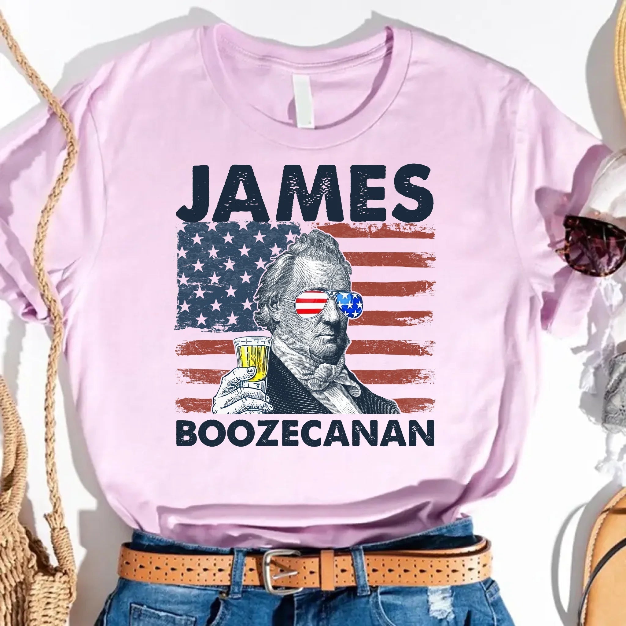 James Boozecanan 4th of July Shirt – Funny Presidential Drinking Tee Adorb.co