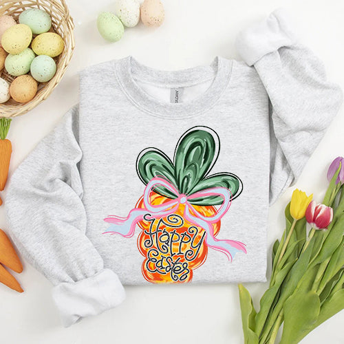 Happy Easter Carrot Coquette Sweatshirts Adorb.co